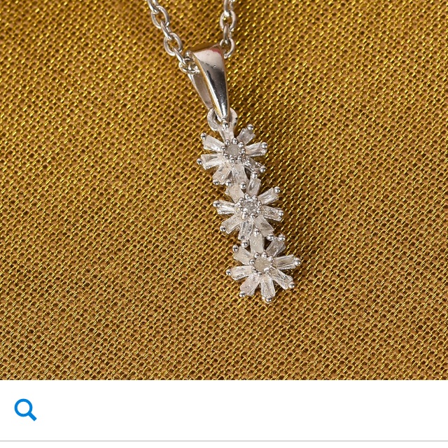Diamond Floral Pendant Necklace